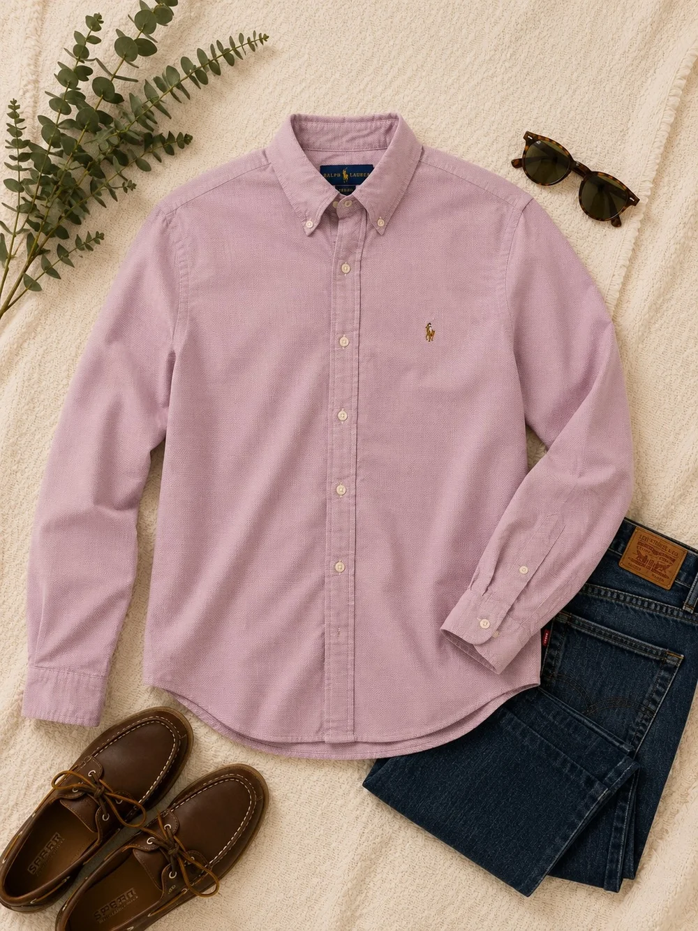 Polo Ralph Lauren Men's Pink Oxford Button Down Shirt Size XL